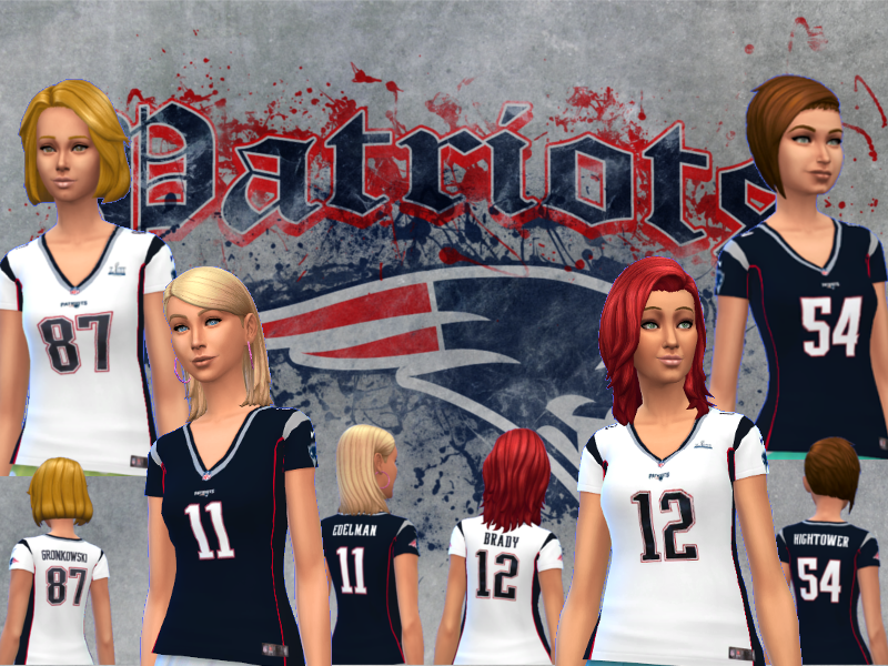 The Sims Resource - Ladies replica New England Patriots jerseys