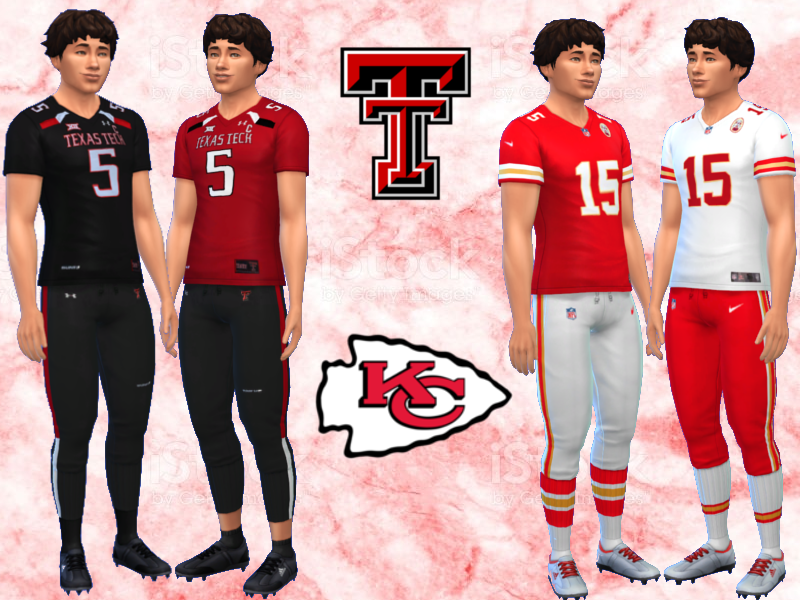 The Sims Resource - Patrick Mahomes Uniforms fitness needed