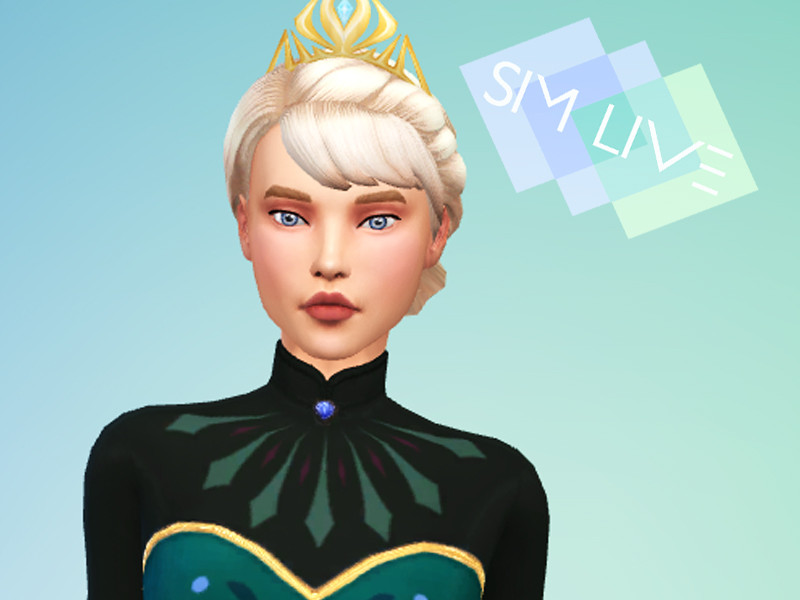 KikiSimLive's Elsa Coronation Hairstyle