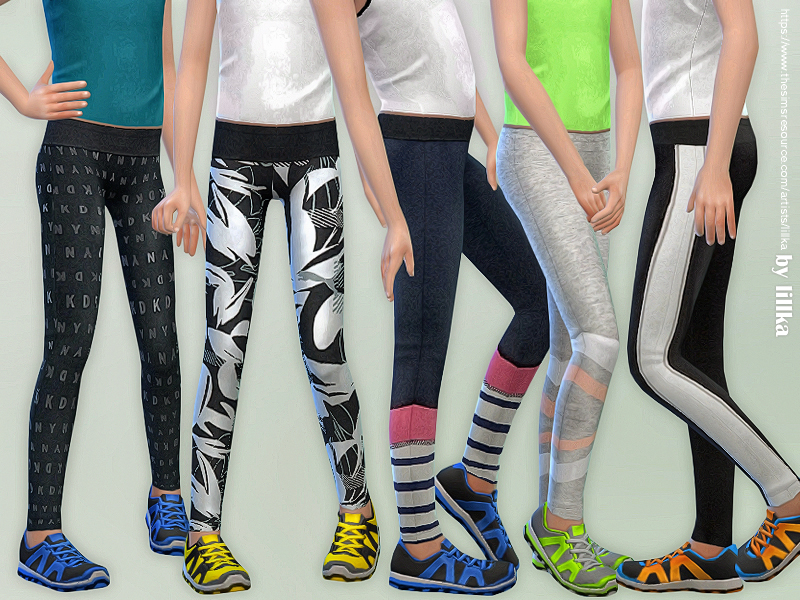 The Sims Resource - Sporty Leggings for Girls