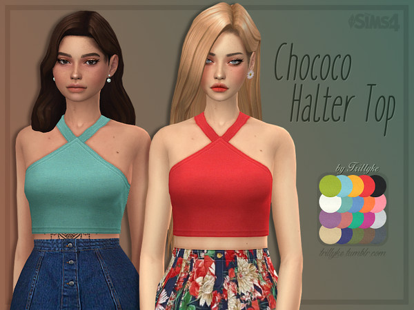 The Sims Resource - Trillyke - Chococo Halter Top