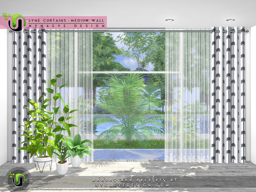 The Sims Resource - Lyne Curtains II - Medium Walls