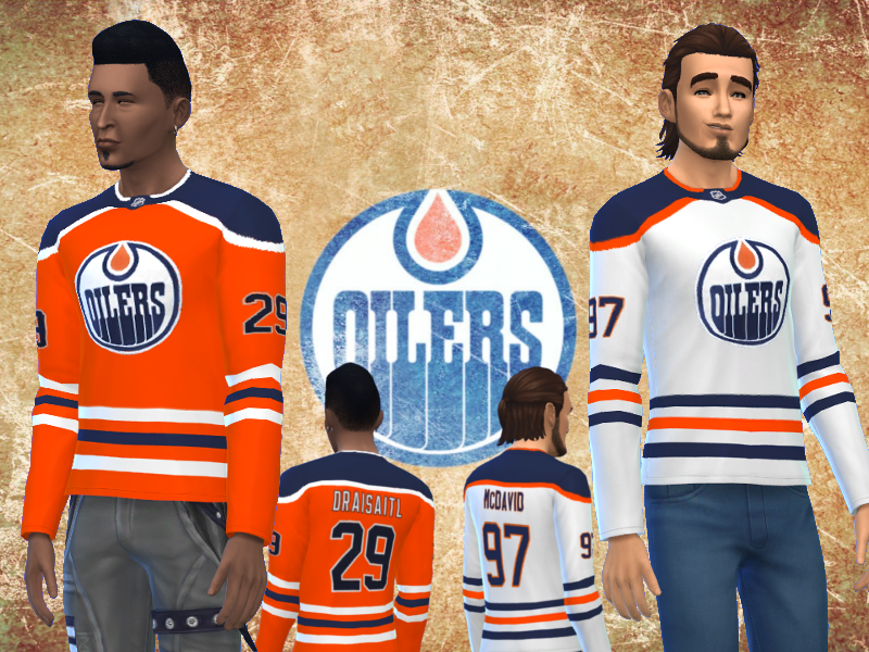 The Sims Resource - Edmonton Oilers Jerseys