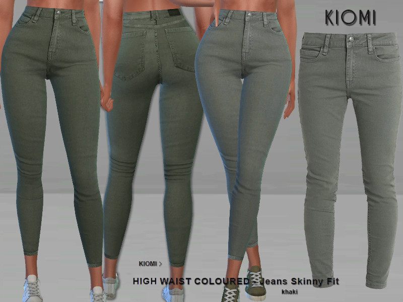 The Sims Resource - Kiomi High Waisted Jeans Skinny Fit