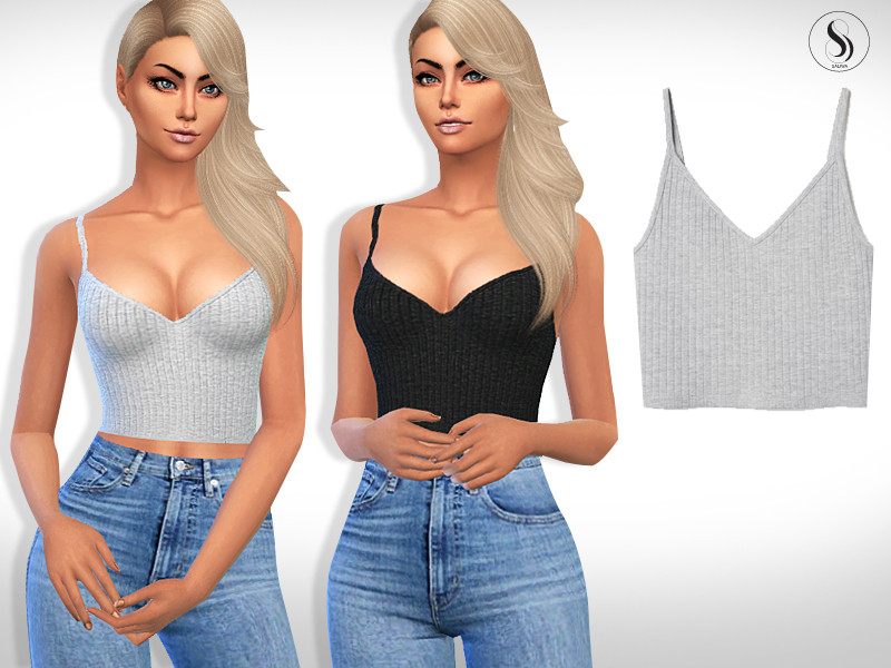 The Sims Resource - Trendy Casual Bralet Tops