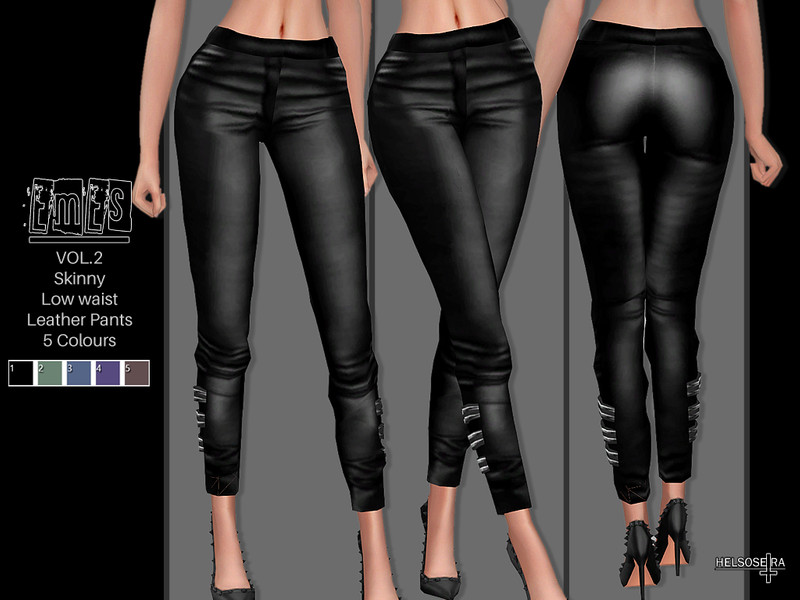 The Sims Resource - EMES - V2 - Leather Pants