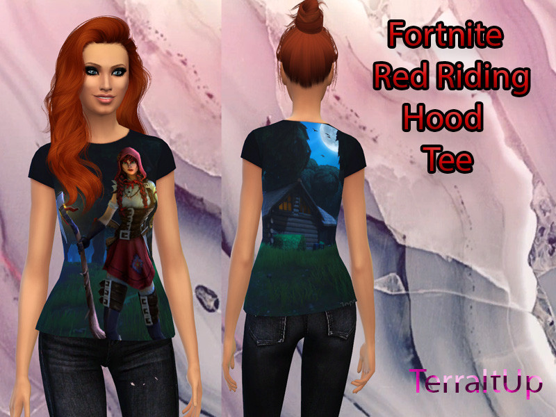 Terraitup S !   Fortnite Fable Red Riding Hood Tee - fortnite fable red riding hood tee