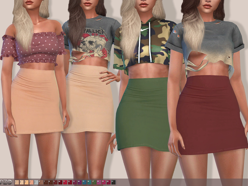 The Sims Resource - High Waisted Skirt 090