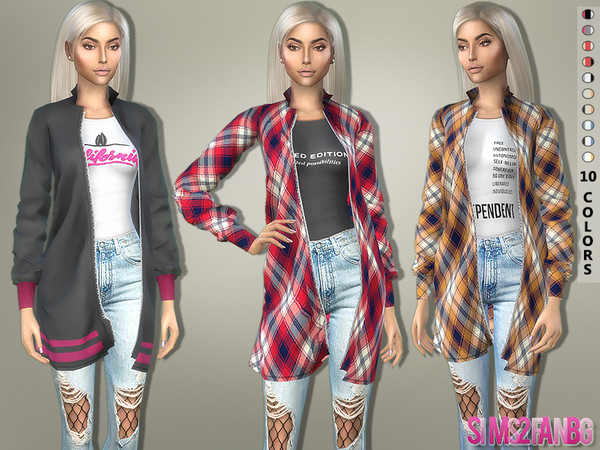 The Sims Resource - 382 - Casual Outfit With Coat