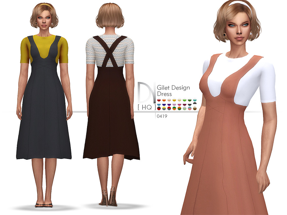 The Sims Resource - Gilet Design Dress