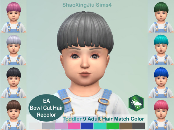 child hairstyles sims 4 cc male bowlcut