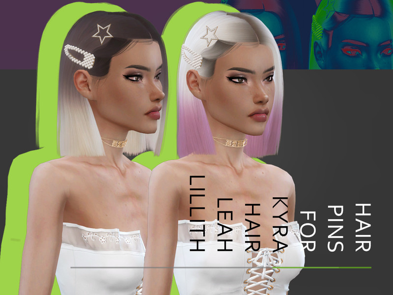 The Sims Resource - LeahLillith Kyra Hair Accessories