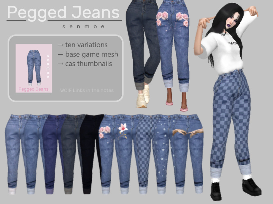 The Sims Resource - Pegged Jeans