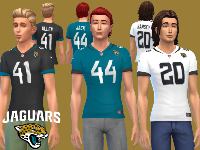 The Sims Resource - Jacksonville Jaguars Jerseys