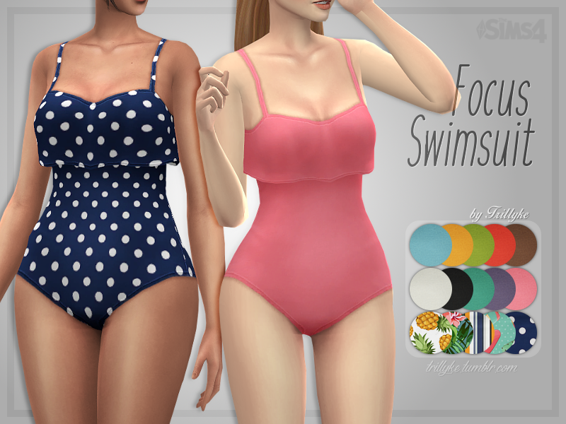 The Sims Resource - Trillyke - Focus Swimsuit