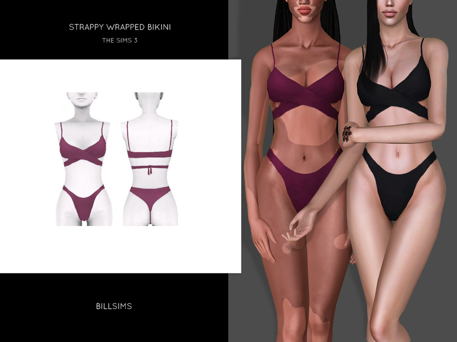 The Sims Resource - Strappy Wrapped Bikini