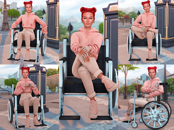 The Sims Resource - Wheelchair Pose Pack