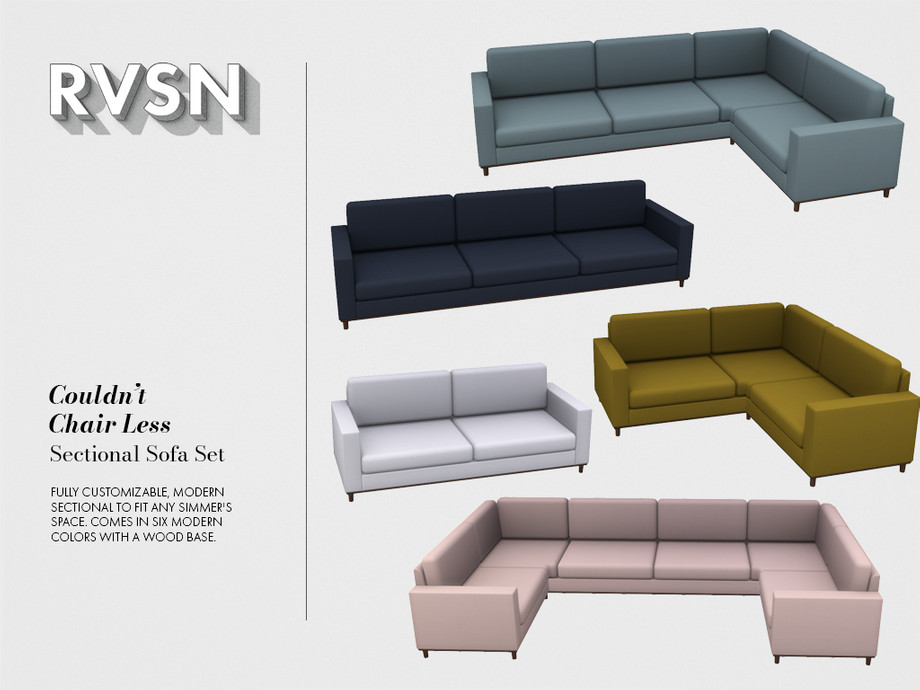 The Sims Resource - Couldn't Chair Less Sectional Set
