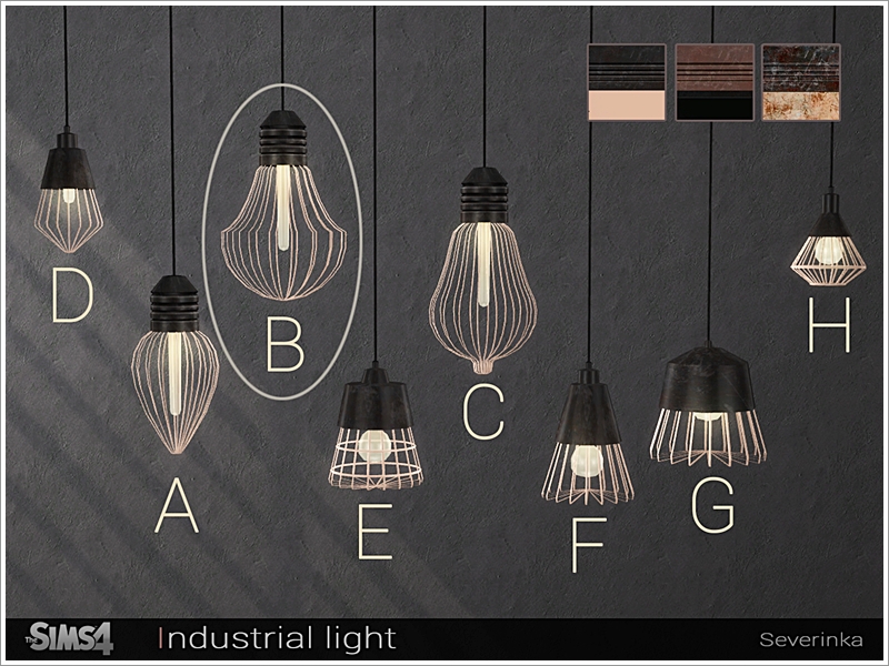 The Sims Resource - [Industrial light] - ceiling lamp B