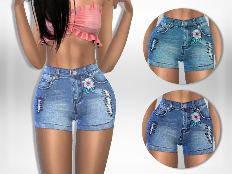 The Sims Resource - Floral Shorts