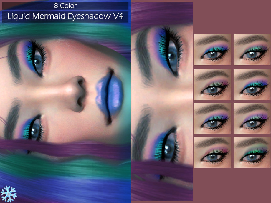 The Sims Resource - LMCS Liquid Mermaid Eyeshadow V4