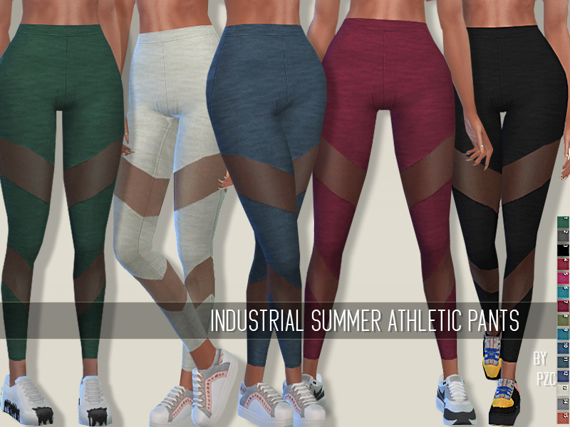 The Sims Resource - PZC-Industrial Summer Athletic Pants