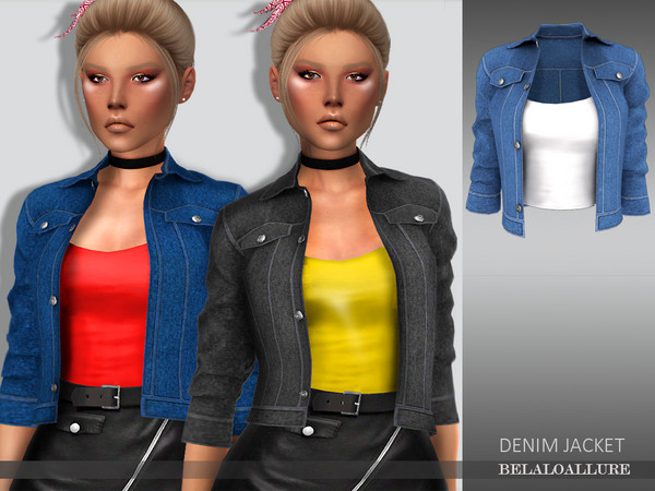The Sims Resource - Belaloallure_Denim jacket