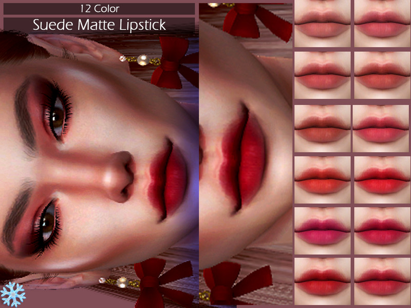 The Sims Resource - LMCS Suede Matte Lipstick