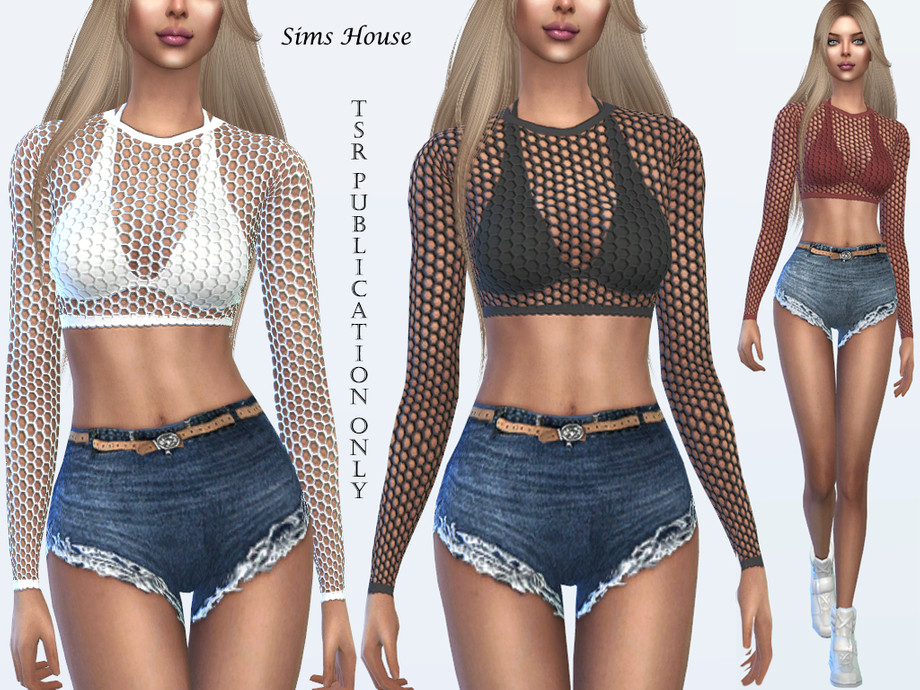 The Sims Resource - Tropics Mesh top for the beach