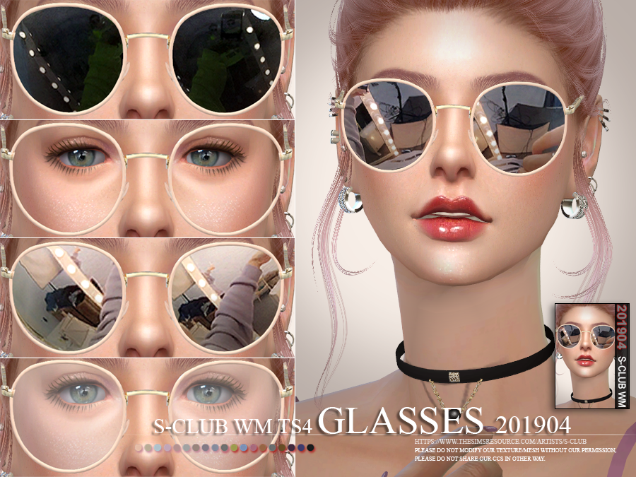 The Sims Resource - S-Club ts4 WM Glasses 201904