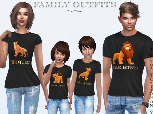 The Sims Resource - T-shirt family children's