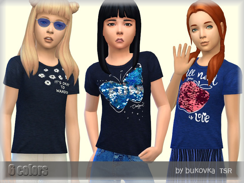 The Sims Resource - T-shirt Blue