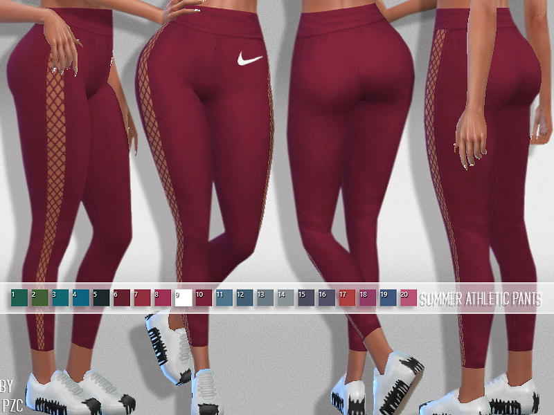 The Sims Resource - High Waisted Summer Athletic Pants
