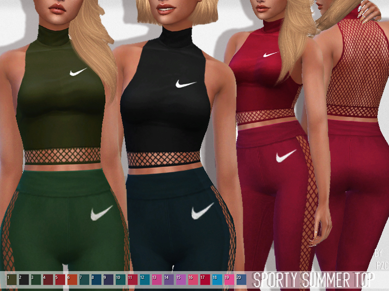 The Sims Resource - Sporty Summer Top