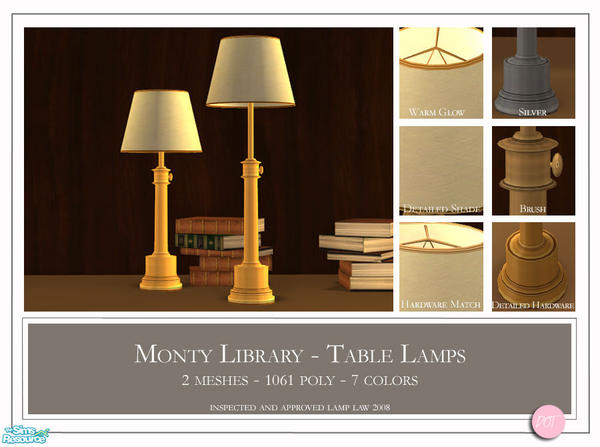 The Sims Resource - Monty Library Table Lamp