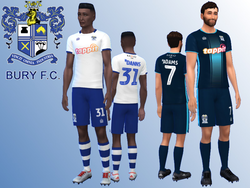 The Sims Resource - Bury FC Kit 2018/19 fitness needed