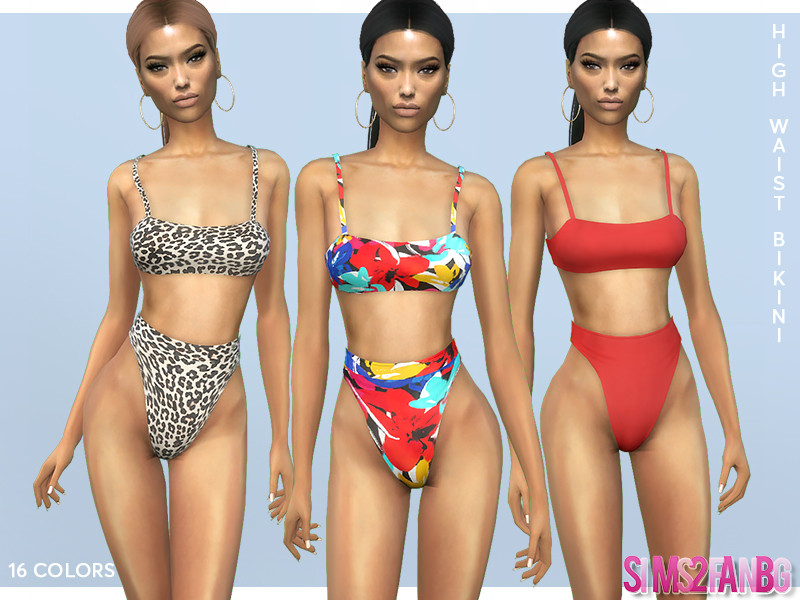 The Sims Resource - 387 - High Waist Bikini