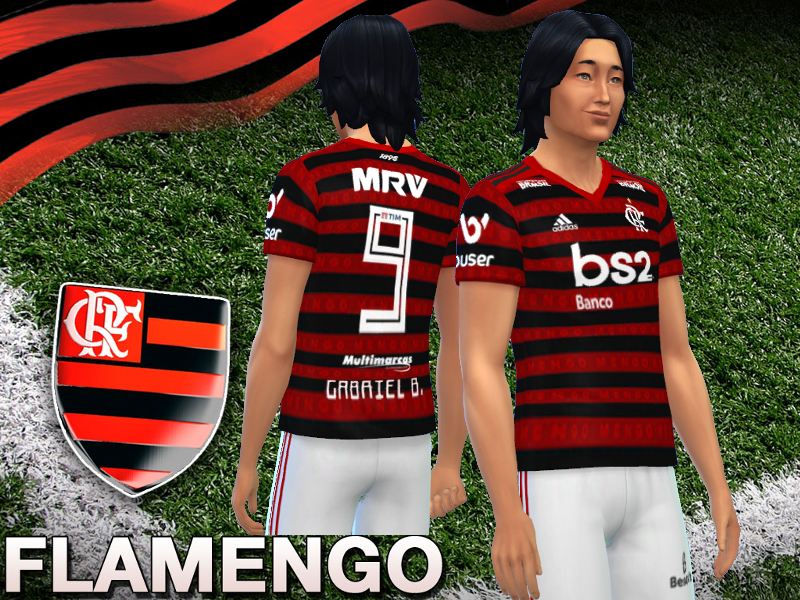 The Sims Resource - CR Flamengo home jersey 2019/20