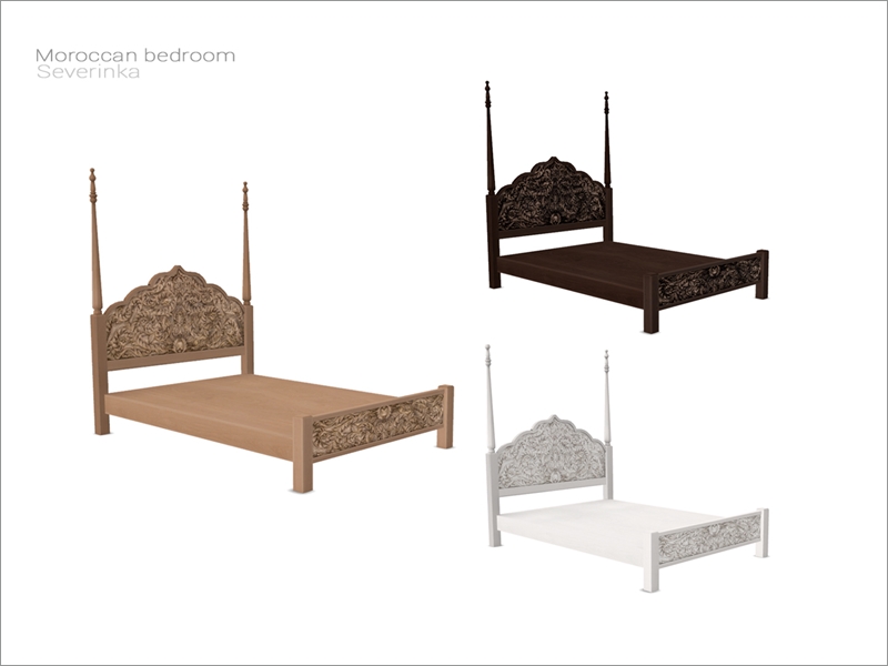 The Sims Resource - [Moroccan bedroom] - double bed frame
