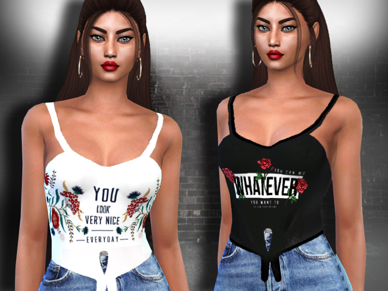 The Sims Resource - Casual Camisole Tops