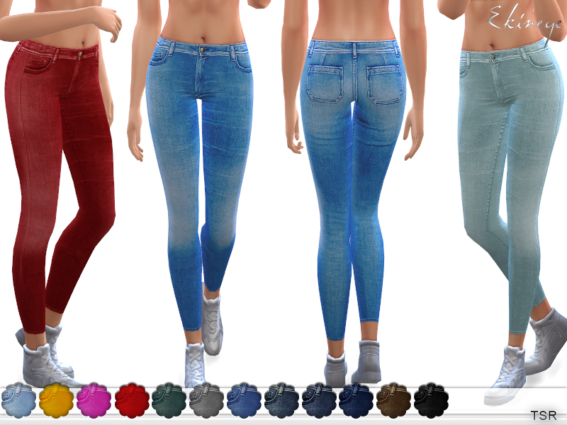 The Sims Resource - Mid-Rise Skinny Jeans