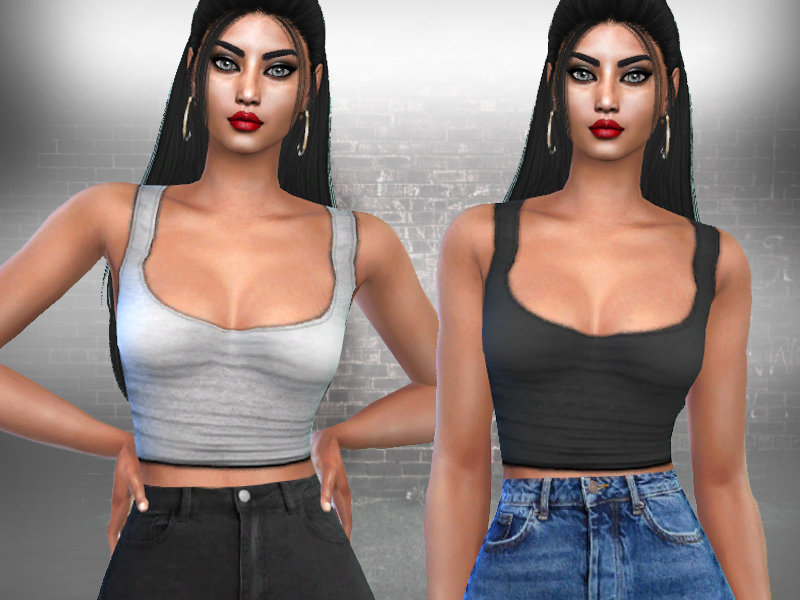 The Sims Resource - Pulled Up Tank Top