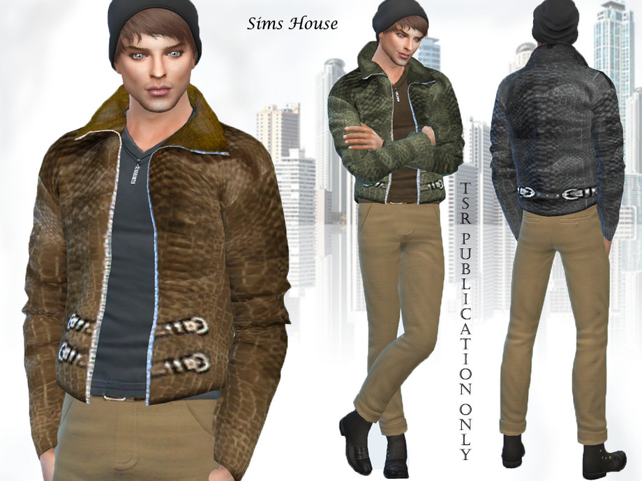 The Sims Resource - Men's leather jacket