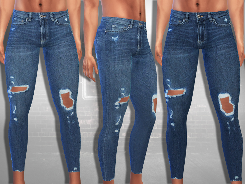 The Sims Resource - Male Sims True Ripped Jeans