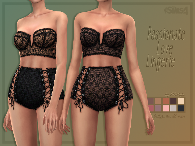 The Sims Resource - Trillyke - Passionate Love Lingerie