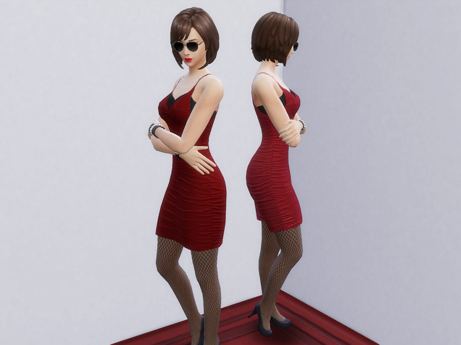 The Sims Resource - Ada Wong Resident Evil 2 Remake Dress