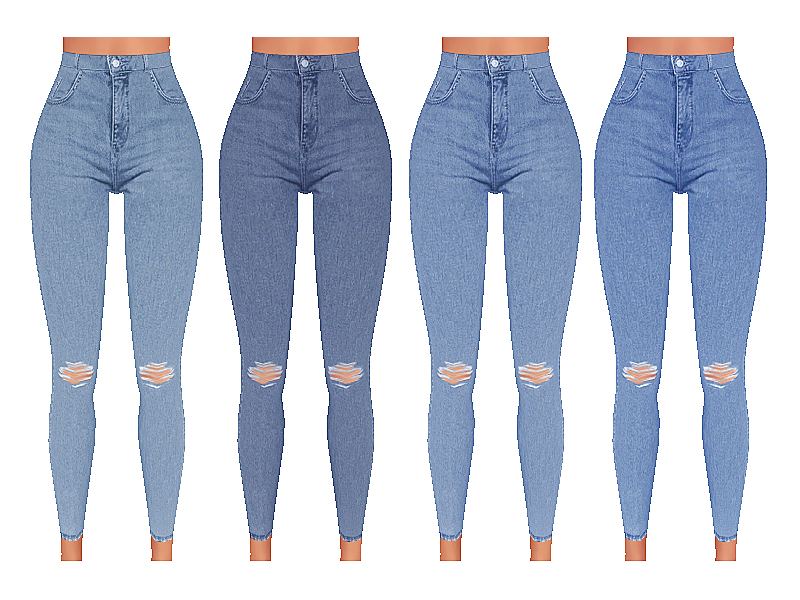 The Sims Resource - High Waisted Soft Denim Jeans