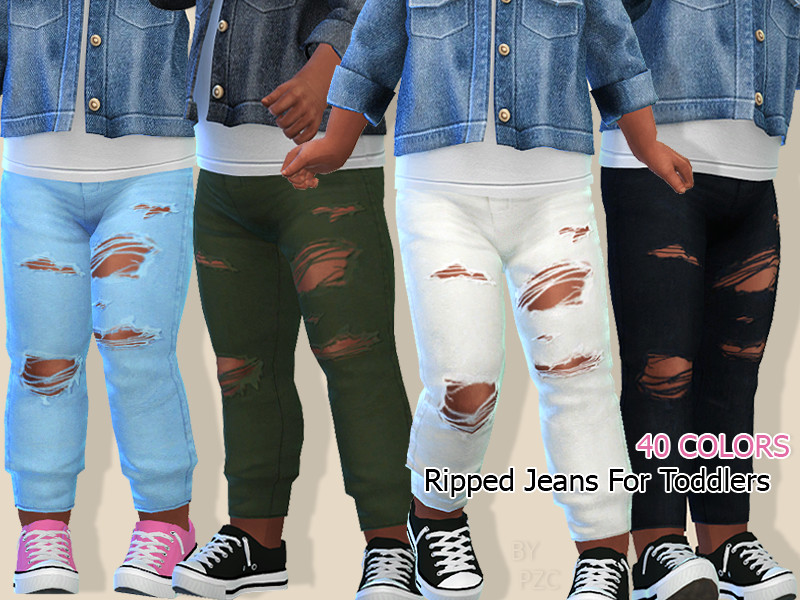 The Sims Resource - Ripped Jeans For Toddlers