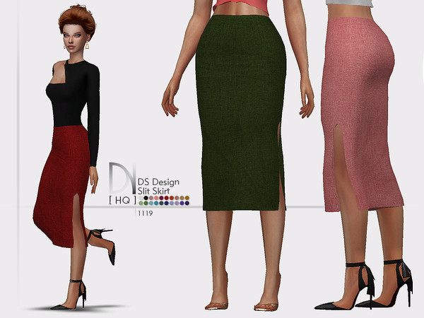 The Sims Resource - DS Design Slit Skirt