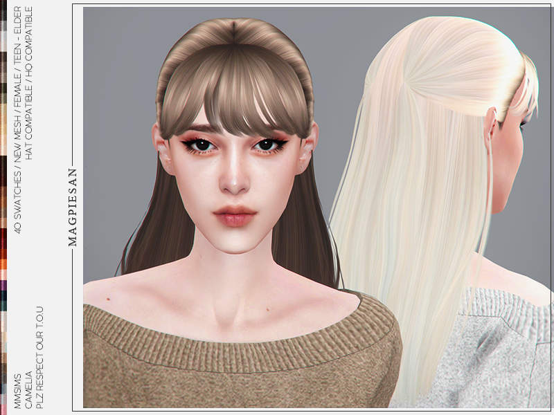 The Sims Resource - Scaredy Cat Hair